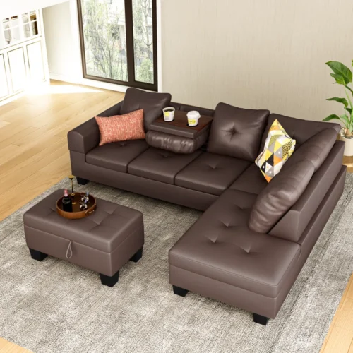 1 Set Sofa L ruang Tamu L-Shaped Modular Couch